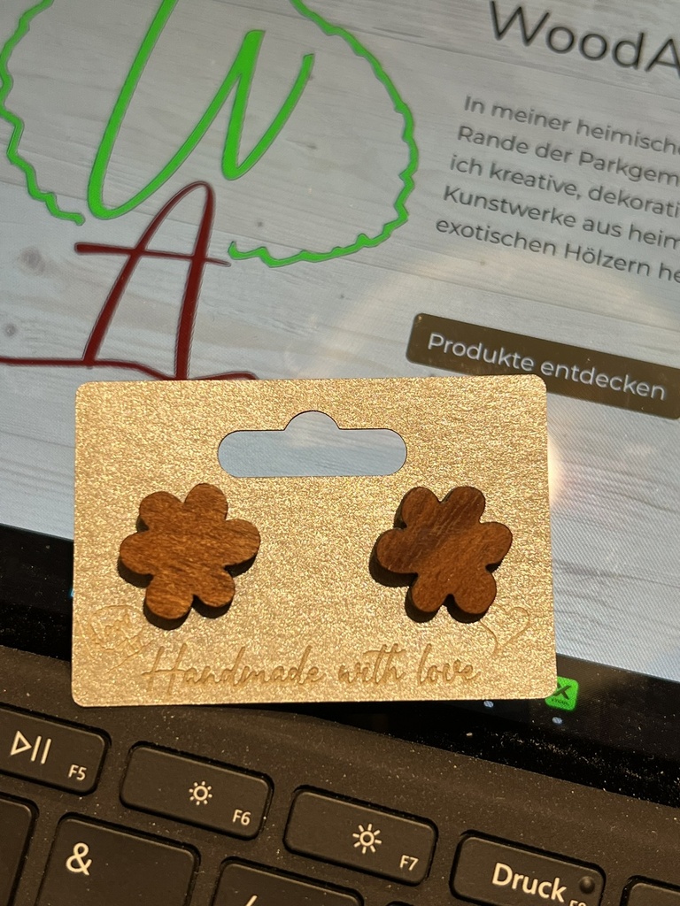 Ohrstecker "Blume" Tigerwood 
