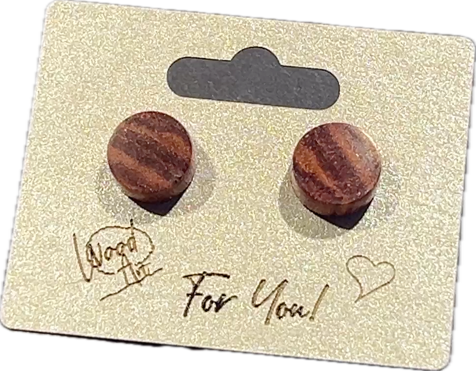 Ohrclip Bahia Rosenholz  